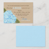 D'accompagnement Hydrangée Bleue Rustique Lire Une Carte De Livre (Devant / Derrière)
