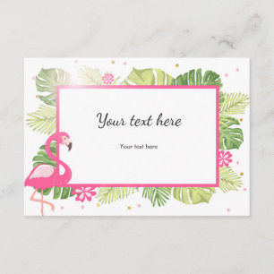 D'accompagnement Insérer un Flamant rose de carte Tropical Pink Gol