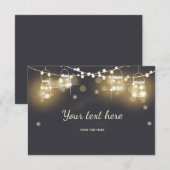 D'accompagnement Insérer une carte Mason rustique Jars Chalk lumièr (Devant / Derrière)