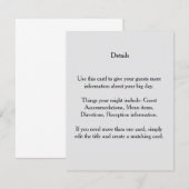 D'accompagnement Insérez carte (Devant / Derrière)