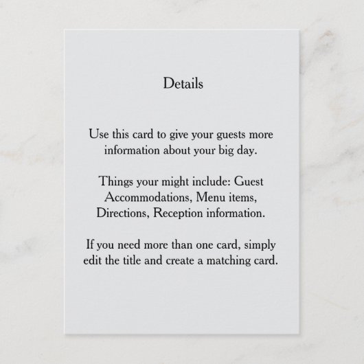 D'accompagnement Insérez carte (Devant)