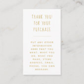 D'accompagnement Insérez texte or amusant Carte pour les commandes  (Devant)