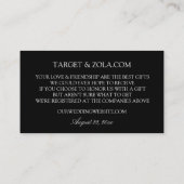 D'accompagnement Insertions de la carte de Mariage de calligraphie  (Dos)