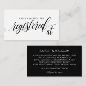 D'accompagnement Insertions de la carte de Mariage de calligraphie  (Devant / Derrière)