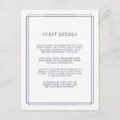 D'accompagnement Intemporel | Carte de détails du Mariage de la Mar (Devant)