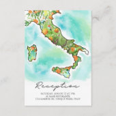 D'accompagnement Italie Mer | Réception de mariage Carte aquarelle (Devant)