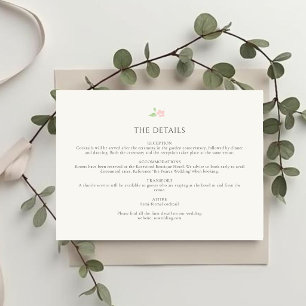 D'accompagnement Ivoire Carte d'information de mariage chic flora
