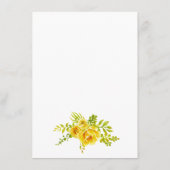 D'accompagnement Jaune fleurs nuptiale carte de jeu (Dos)