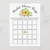 D'accompagnement Jaune tournesol nuptiale carte de jeu (Devant)