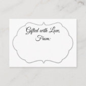 D'accompagnement Jolie, Blanc Sans Enveloppement Carte Cadeau Fête (Dos)