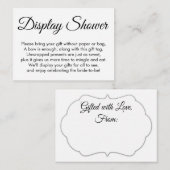 D'accompagnement Jolie, Blanc Sans Enveloppement Carte Cadeau Fête (Devant / Derrière)