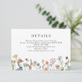 D'accompagnement Jolie carte Mariage Fleur sauvage (Debout devant)