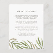 D'accompagnement La verdure | Détails de l'invité Carte de boîtier (Devant)