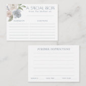 D'accompagnement Lac Misty | Belle Carte à Recette Florale Douce (Devant / Derrière)