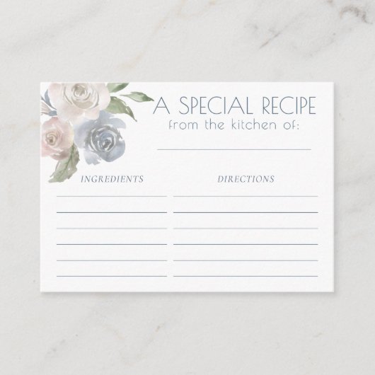 D'accompagnement Lac Misty | Belle Carte à Recette Florale Douce (Devant)