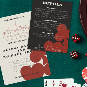 D'accompagnement Las Vegas Casino Skyline Mariage Détails Carte