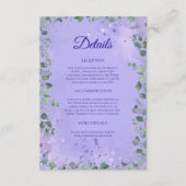 D'accompagnement Lavender Mist Garden Détails de mariage Carte (Devant)