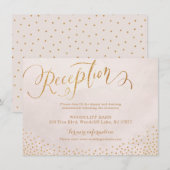 D'accompagnement Le charme rougissent carte rose de réception de (Devant / Derrière)