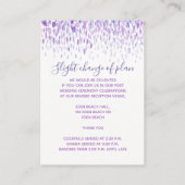 D'accompagnement Le mariage détaille la carte pourpre de clôture (Dos)