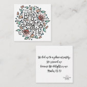 D'accompagnement Le SEIGNEUR enchante dans ma carte de boîtier (Devant / Derrière)