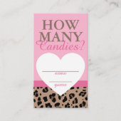 D'accompagnement Leopard & rose Combien de bonbons Jeu Guides Carte (Devant)