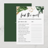 D'accompagnement Les Feuilles Tropicaux Trouvent La Carte De Jeu De (Devant / Derrière)