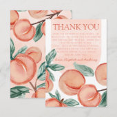 D'accompagnement Lettre de note de Carte de remerciements Peach (Devant / Derrière)