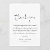 D'accompagnement LETTRE Mariage Merci STELLA Carte de note Napkin (Devant)