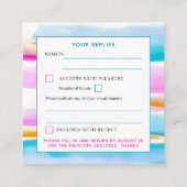 D'accompagnement Ligne de marée Abstraite carte de réponse mariage  (Dos)