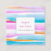 D'accompagnement Ligne de marée Abstraite carte de réponse mariage  (Devant)