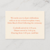 D'accompagnement Lily bell art fleur mariage info carte boîtier (Dos)