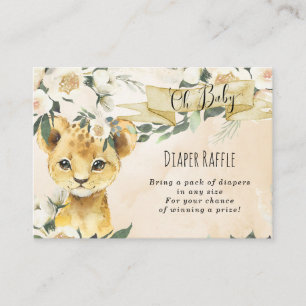 D'accompagnement lion floral neutre Diaper Raffin carte boîtier