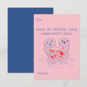 D'accompagnement Lire un livre mignonne Carte Saint-Valentin (Devant / Derrière)