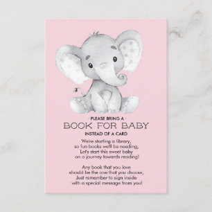 D'accompagnement Livre Baby shower éléphant pour la carte bébé