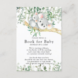 D'accompagnement Livre de Baby shower de l'ours Koala pour la carte