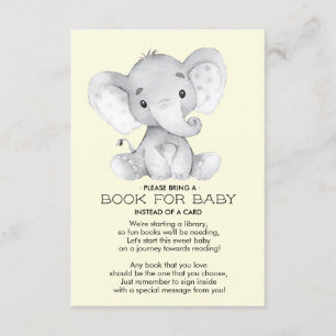 D'accompagnement Livre de Baby shower neutre éléphant pour carte bé