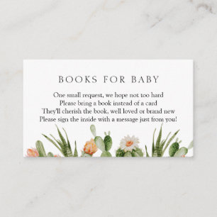 D'accompagnement Livres Cactus pour carte de boîtier bébé