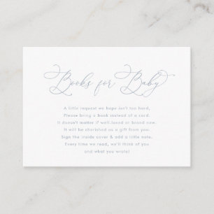D'accompagnement Livres de baby shower bleu poussiéreux pour carte