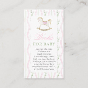 D'accompagnement Livres de Baby Shower Cheval à Bascule pour Carte