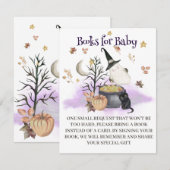 D'accompagnement Livres de Baby shower Halloween pour carte bébé. (Devant / Derrière)
