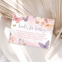Livres de Baby shower papillon pour carte bébé