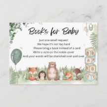Livres de Fête de Naissance en Forêt pour Carte de