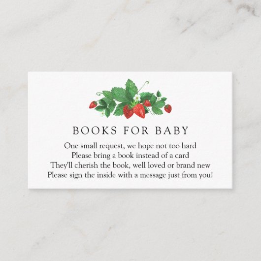 D'accompagnement Livres de fraises pour carte de boîtier pour bébé (Devant)