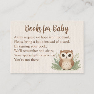 D'accompagnement Livres de hibou d'aquarelle pour la carte de boîti