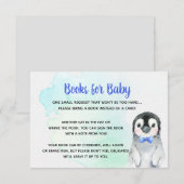 D'accompagnement Livres de pingouin pour bébé carte garçon (Devant / Derrière)