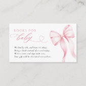 D'accompagnement Livres en ruban rose pour carte de boîtier pour bé (Devant)