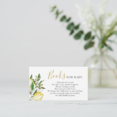 D'accompagnement Livres floraux citrons pour carte bébé (Debout devant)