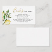 D'accompagnement Livres floraux citrons pour carte bébé (Devant / Derrière)