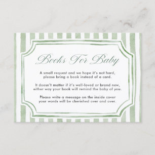 D'accompagnement Livres Floraux Verts pour Carte de Bébé
