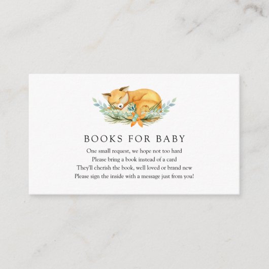 D'accompagnement Livres Fox pour Baby insert carte (Devant)